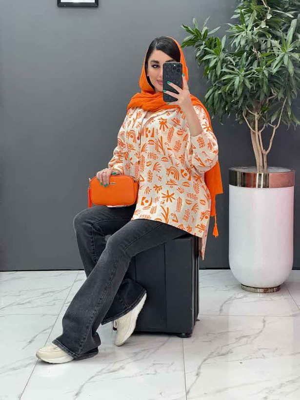 پارچه لنین نچرال طرحدار عرض ۱۵۰